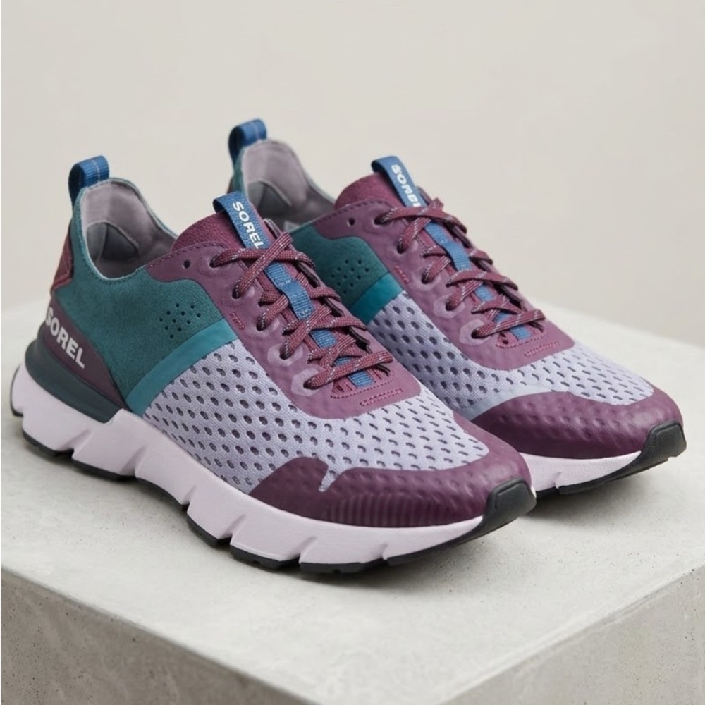 Sorel Plum and Teal Lightweight Mesh Sneakers